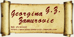 Georgina Zamurović vizit kartica